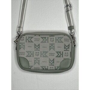 Maison Kitsune Crossbody Purse Make Up Bag removable strap Travel Tote Green
